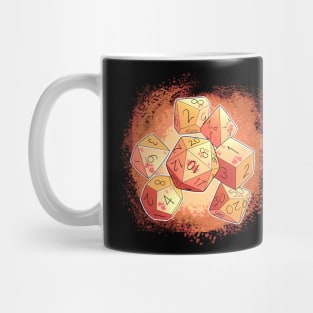 Autumnal Orange Dice Set Mug